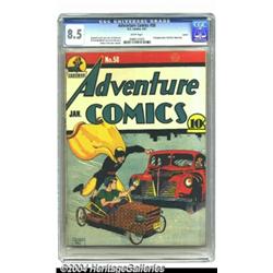 Adventure Comics #58 Larson pedigree (DC, 1941) CGC VF+ 8.5 White pages.