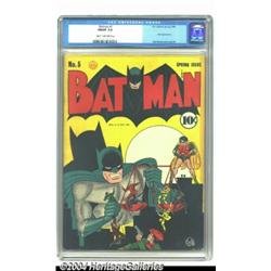 Batman #5 (DC, 1941) CGC FN/VF 7.0 Cream to off-white pages.
