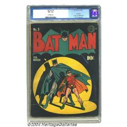 Batman #9 (DC, 1942) CGC VG+ 4.5 Off-white pages.