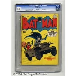 Batman #12 (DC, 1942) CGC FN- 5.5 Off-white to white pages.