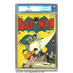 Batman #14 (DC, 1943) CGC VF 8.0 Cream to off-white pages.