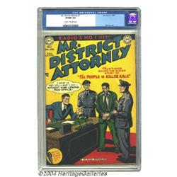 Mr. District Attorney #7 (DC, 1949) CGC VF/NM 9.0 Cream to off-white pages.