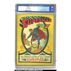 Superman #1 (DC, 1939) CGC GD 2.0 Tan to off-white pages.