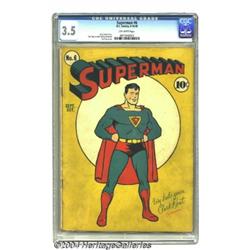 Superman #6 (DC, 1940) CGC VG- 3.5 Off-white pages.