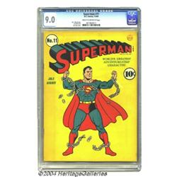 Superman #11 (DC, 1940) CGC VF/NM 9.0 Cream to off-white pages.