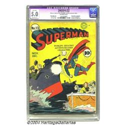 Superman #13 (DC, 1941) CGC Apparent VG/FN 5.0 Moderate (P) Off-white pages.
