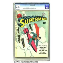Superman #18 (DC, 1942) CGC VF- 7.5 White pages.