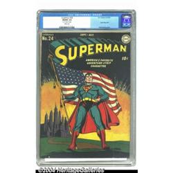 Superman #24 (DC, 1943) CGC VG/FN 5.0 White pages.