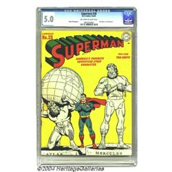 Superman #28 (DC, 1944) CGC VG/FN 5.0 Off-white to white pages.