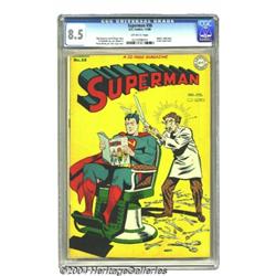 Superman #38 (DC, 1946) CGC VF+ 8.5 Off-white pages.