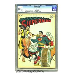 Superman #42 (DC, 1946) CGC VF- 7.5 Off-white pages.