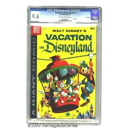 Dell Giant - Vacation in Disneyland #1 - Dell File Copy (Dell, 1958) CGC NM+ 9.6 Cream to off-whi