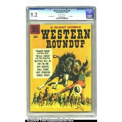 Western Roundup #24 File Copy (Dell, 1958) CGC NM- 9.2 Off-white pages.