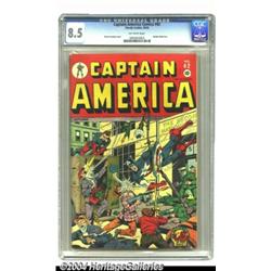 Captain America Comics #42 (Timely, 1944) CGC VF+ 8.5 Off-white pages.