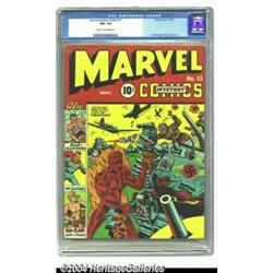 Marvel Mystery Comics #11 (Timely, 1940) CGC NM- 9.2 Cream to off-white pages.