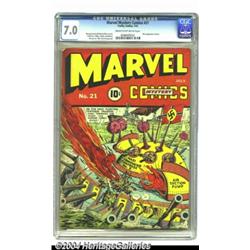 Marvel Mystery Comics #21 (Timely, 1941) CGC FN/VF 7.0 Cream to off-white pages.