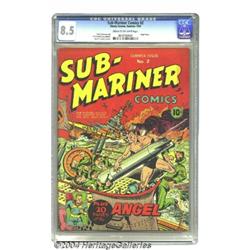 Sub-Mariner Comics #2 (Timely, 1941) CGC VF+ 8.5 Cream to off-white pages.