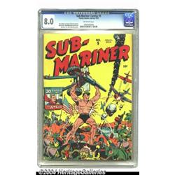Sub-Mariner Comics #9 (Timely, 1943) CGC VF 8.0 Off-white pages.
