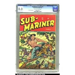 Sub-Mariner Comics #15 (Timely, 1944) CGC VF 8.0 Off-white to white pages.