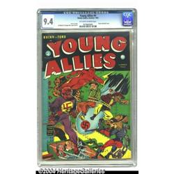 Young Allies Comics #4 (Timely, 1942) CGC NM 9.4 Off-white to white pages.