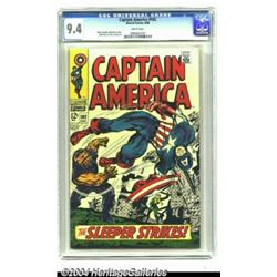 Captain America #102 (Marvel, 1968) CGC NM 9.4 White pages.