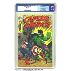 Captain America #110 (Marvel, 1969) CGC NM+ 9.6 Off-white pages.