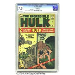 The Incredible Hulk #4 (Marvel, 1962) CGC VF- 7.5 Off-white pages.