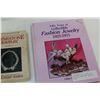 Image 2 : EUROPEAN SILVER STAMPED BUD VASE AND RHINESTONE JEWELLRY BOOKS