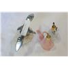 Image 2 : PEWTER BIRD AND TWO PERFUME BOTTLES
