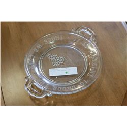 ANTIQUE GLASS SERVING TRAY