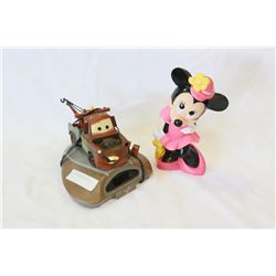 CLOCK AND MICKEY MOUSE DOLL