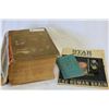 Image 1 : ANTIQUE DICTIONARY, TRAIL RANGERS BOOKLET, ANTIQUE CARDS ETC
