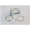 Image 1 : FIVE SILVER TONE ESTATE BANGLES