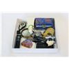 Image 1 : TRAY OF SMALL COLLECTIBLES AND ELECTRONICS ETC
