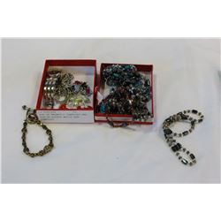 BOX OF MAGNETIC JEWELLRY AND BOX OF ESTATE WATCH AND JEWELLRY