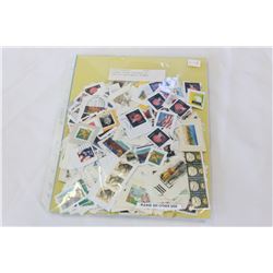 DOUBLE SIDED PACKAGE OF VARIOUS WORLDWIDE STAMPS