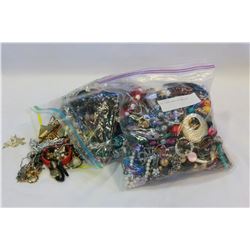 TWO LARGE BAGS OF JEWELLRY