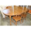 Image 1 : MAPLE TABLE + 2 LEAFS + 4 CHAIRS