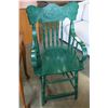 Image 1 : GREEN PAINTED ARMCHAIR