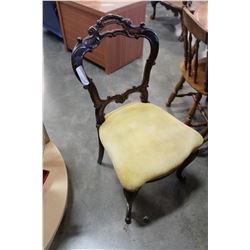 ANTIQUE BALLOON BACK CHAIR