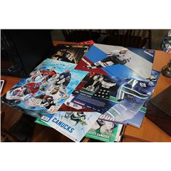 LOT OF CANUCK POSTERS ETC