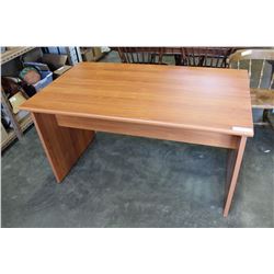 MAPLE DESK AND ROLLING FILE CABINET