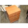 Image 2 : MAPLE DESK AND ROLLING FILE CABINET