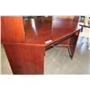 Image 2 : LARGE MAHOGANY CORNER DESK WITH HUTCH TOP