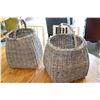 Image 2 : TWO ANTIQUE WOVEN BASKETS