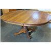 Image 2 : ROUND OAK DINING TABLE WITH LEAF