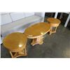 Image 1 : 3 PIECE MAPLE DESIGNER COFFEE TABLE SET