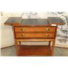 Image 4 : HICKORY WHITE ROLLING SERVER W/ HOT PLATE TOP