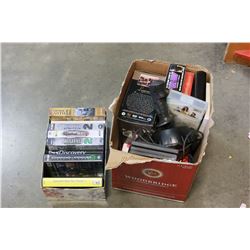 2 BOXES OF VIDEO GAMES AND MOVIES