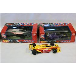 THREE MODEL RACE CARS